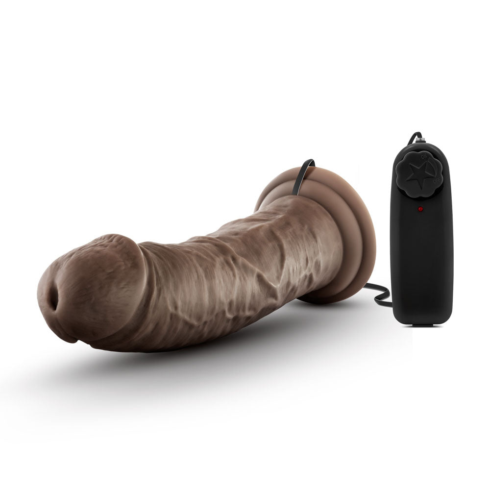 Dr. Skin - Dr. Joe - 8 Inch Vibrating Cock With Suction Cup - Chocolate by Blush