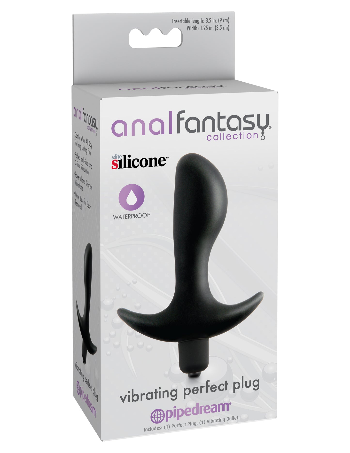 Anal Fantasy Collection Vibrating Perfect Plug - Black by Pipedream