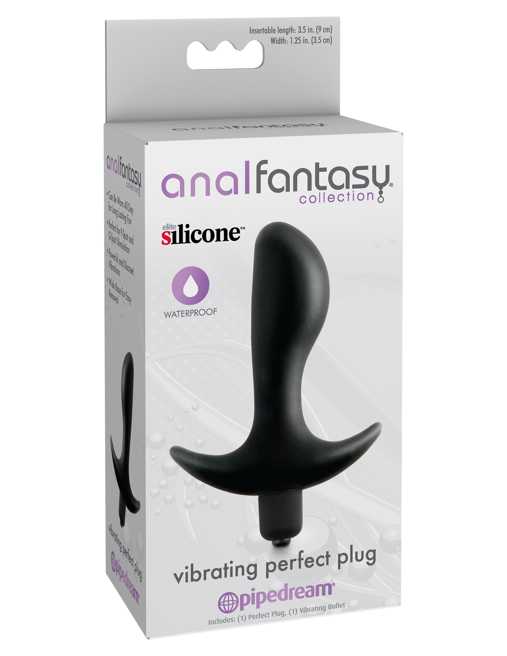 Anal Fantasy Collection Vibrating Perfect Plug - Black by Pipedream