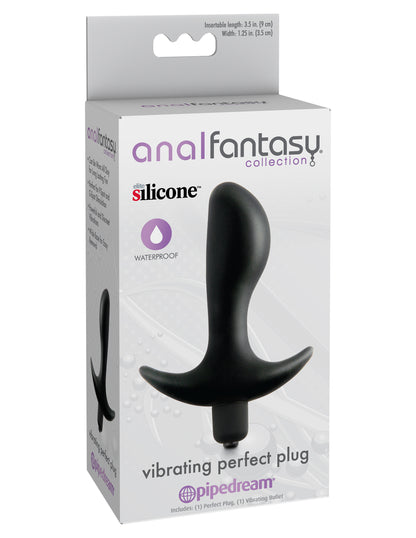 Anal Fantasy Collection Vibrating Perfect Plug - Black by Pipedream