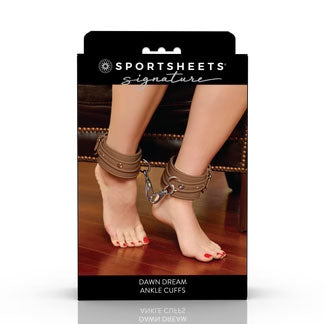 Sportsheets Signature Dawn Dream Ankle Cuffs — Brown - SS68106