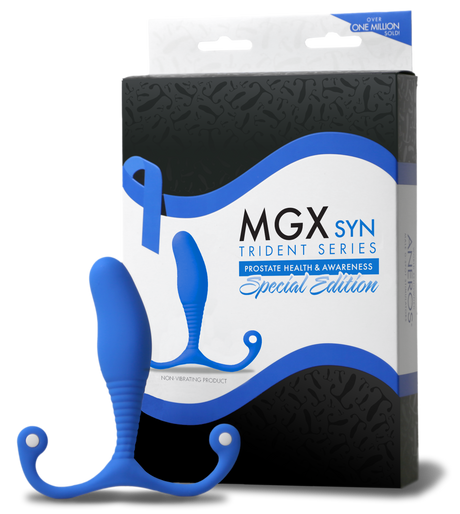 Aneros MGX Syn Trident Prostate Massager, Blue - AN3905
