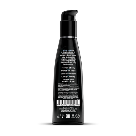 Wicked Sensual Care Aqua Chill Water-Based Cooling Lubricant, 4 fl oz - WS-90222
