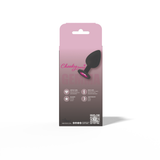 Gemma Pink Gem Black Silicone Plug - Medium
