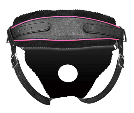 XR Brands Flamingo Low-Rise Strap-On Harness, Pink Accents - SU-AE570