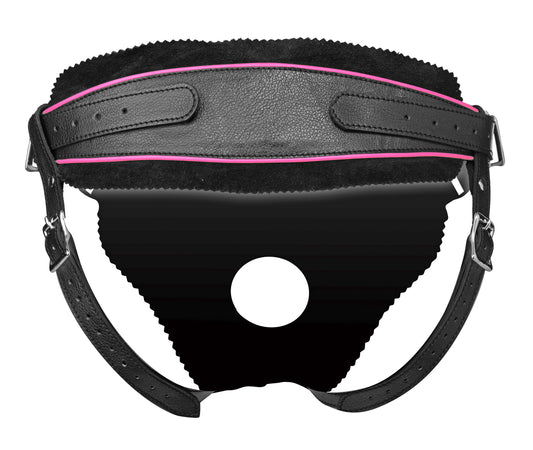 XR Brands Flamingo Low-Rise Strap-On Harness, Pink Accents - SU-AE570