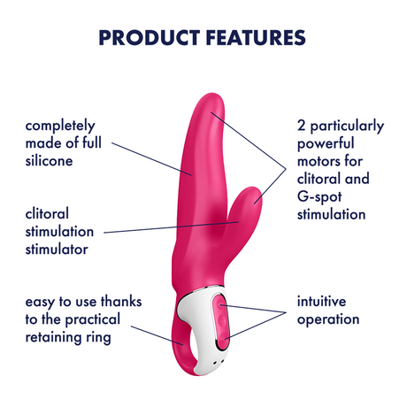 Satisfyer Mr. Rabbit Dual-Motor Rabbit Vibrator, Pink - SAT-MRRABBIT