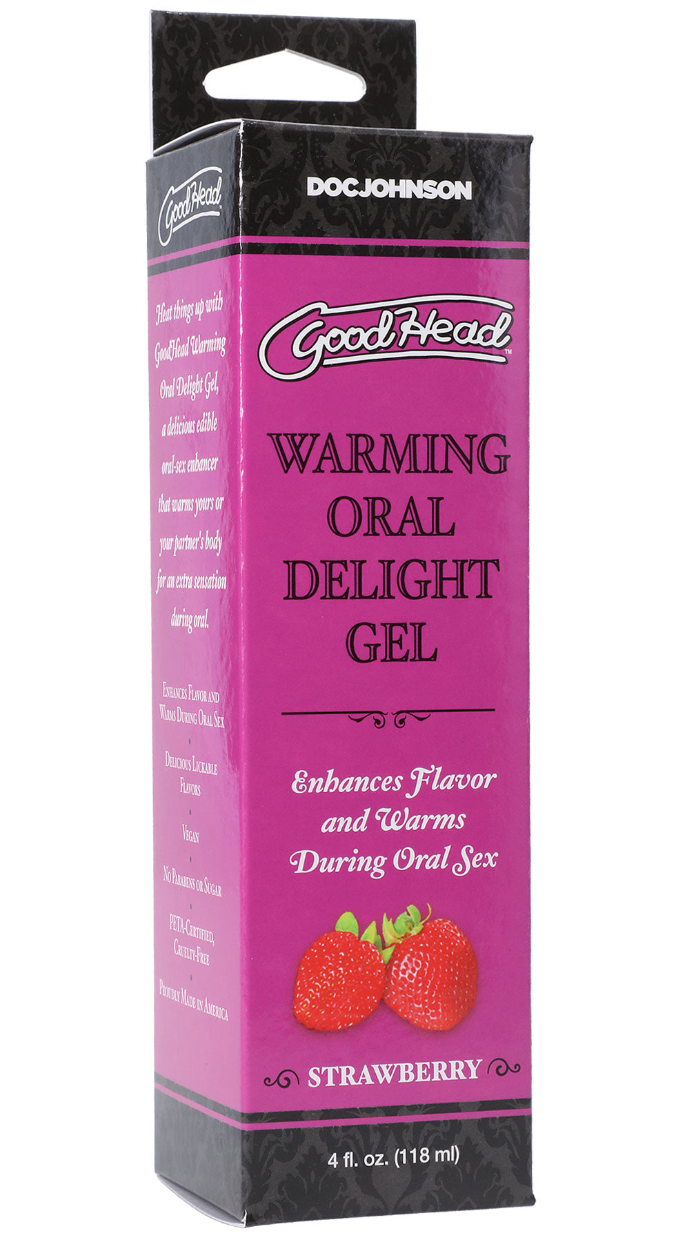 Doc Johnson Goodhead Warming Oral Delight Gel — Strawberry, 4 fl oz - DJ1361-13-BX