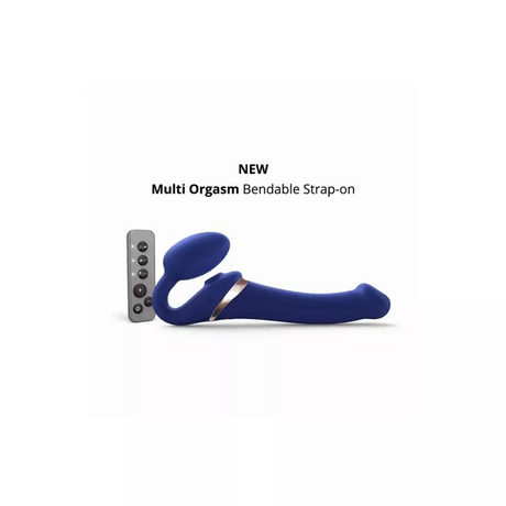 STRAP-ON-ME Multi Orgasm Bendable Strap-On — M, Fuchsia - SM7432