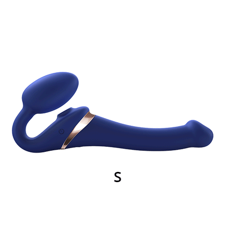 STRAP-ON-ME Multi Orgasm Bendable Strap-On, Size S — Night Blue - SM7388