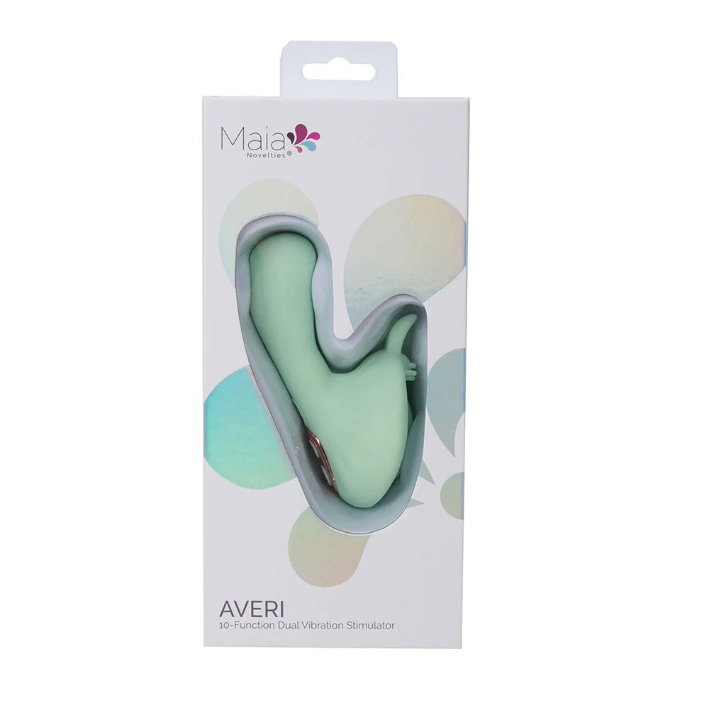 Maia Toys Averi Liquid Silicone Dual Vibration Anal Vibrator, Green — image 1