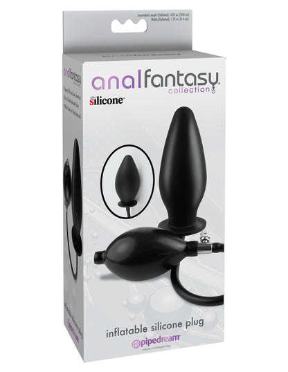 Anal Fantasy Collection Inflatable Silicone Plug - Black by Pipedream