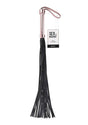 Sportsheets Brat Flogger - 30 Faux Leather Falls, Rose Gold/Black - SS09843