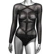 CalExotics Radiance Long-Sleeve Bodysuit — Plus Size Queen, Black - SE3002163