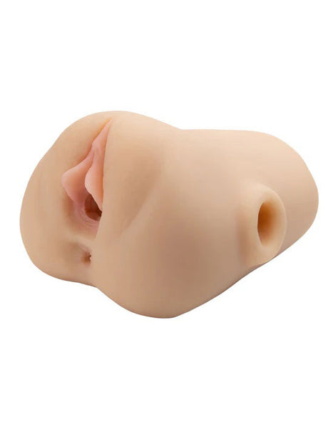 Pipedream PDX Plus Double Pounder Vibrating Squeeze Stroker - Light - PDRD434-21