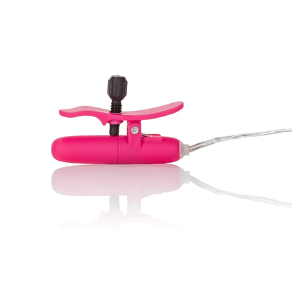 Vibrating Heated Nipple Teasers - Pink by CalExotics