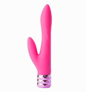 Maia Toys Victoria Dual Crystal Rabbit Vibrator — Pink, 6 in - MTMA1606-P1