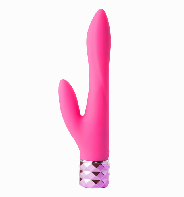 Maia Toys Victoria Dual Crystal Rabbit Vibrator — Pink, 6 in - MTMA1606-P1