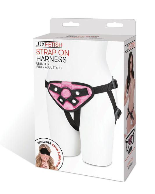 Pink Velvet Strap-on Harness by Electric Novelties