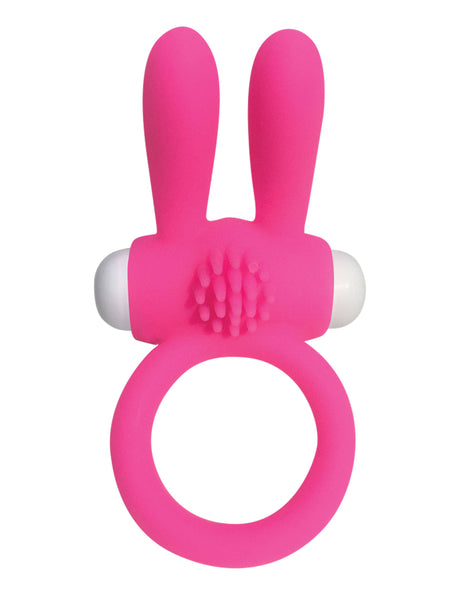 Pipedream Neon Rabbit Ring Cock Ring with Micro Bullet — Pink - PD2016-11