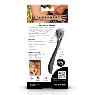 Sportsheets Signature Wartenberg Wheel — Hematite Handle, 3 Wheels - SS68112
