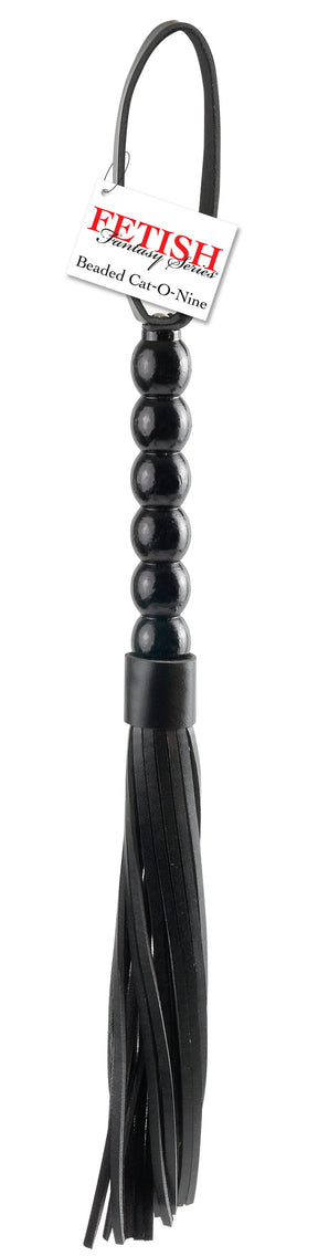 Pipedream Fetish Fantasy Beaded Cat-O-Nine Tails, 20" Black - PD3703-00
