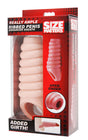 XR Brands Really Ample Ribbed Penis Enhancer Sheath — 5.75 in - SM-AE560
