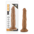 Blush Dr. Skin Realistic Dildo — 7 in Insertable, Mocha - BL-26117