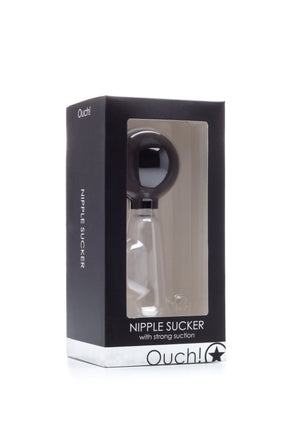 Shots Nipple Sucker with Squeeze Balloon - Strong Suction, Black - OU-OU109BLK