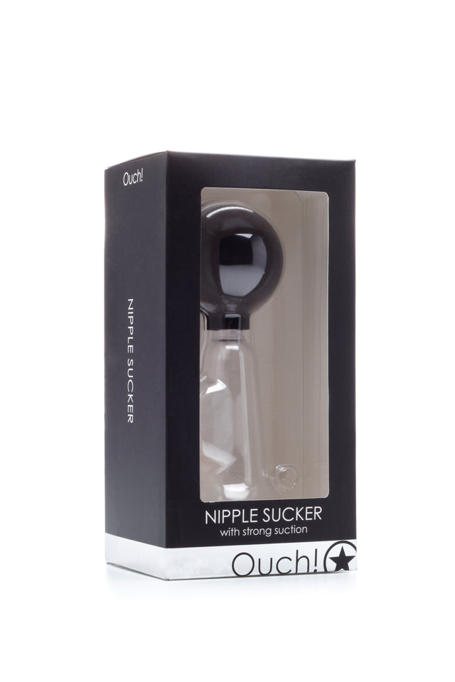 Shots Nipple Sucker with Squeeze Balloon - Strong Suction, Black - OU-OU109BLK