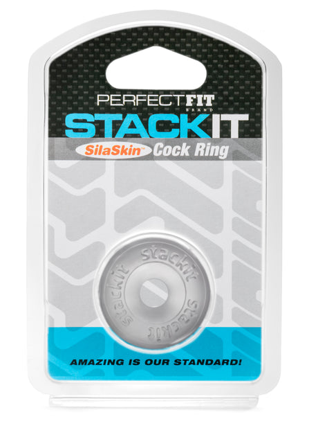 Perfect Fit Stackit Clear SilaSkin Cock Ring - PF-CR13C