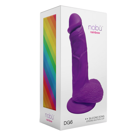NOBÜ DG6 Purple Silicone Dildo with Suction Cup - NB1549