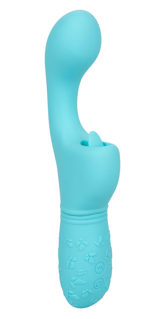 CalExotics Butterfly Kiss Flicker Rechargeable Vibrator — Blue - SE0783303
