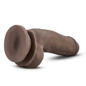 Blush Au Naturel 7 Inch Sensa Feel Fat Boy Dildo — Chocolate - BL-36446