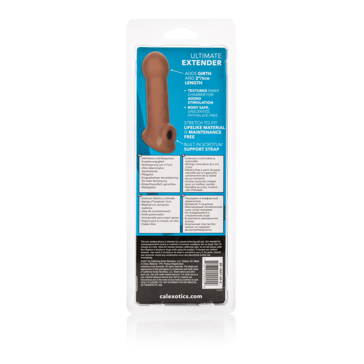 CalExotics Ultimate Extender Penis Sleeve, Brown - SE1627202
