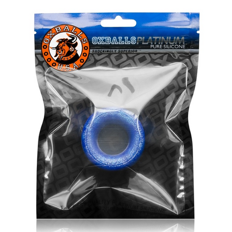 OXBALLS NEO Short Ballstretcher — Blueballs Metallic, Pure Silicone - OX-1258-BLB