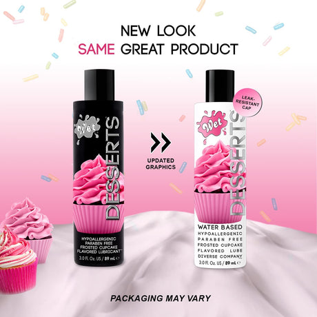 Wet Desserts Frosted Cupcake Flavored Lubricant — 3 oz - WT403