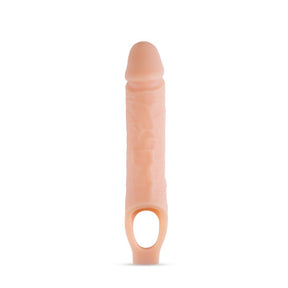 "Performance Plus - 10 Inch Silicone Cock Sheath Penis Extender - Vanilla BL-22593"