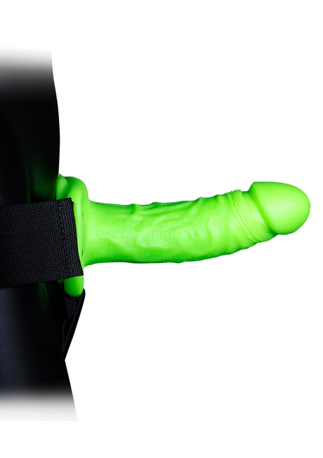 "Realistic Hollow Strap-on Harness 7 Inch - Glow in the Dark OU-OU781GLO"