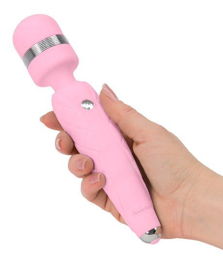 BMS Factory Pillow Talk Cheeky Wand Vibrator with Swarovski Crystal — Pink, 8 in - BMS2671-6