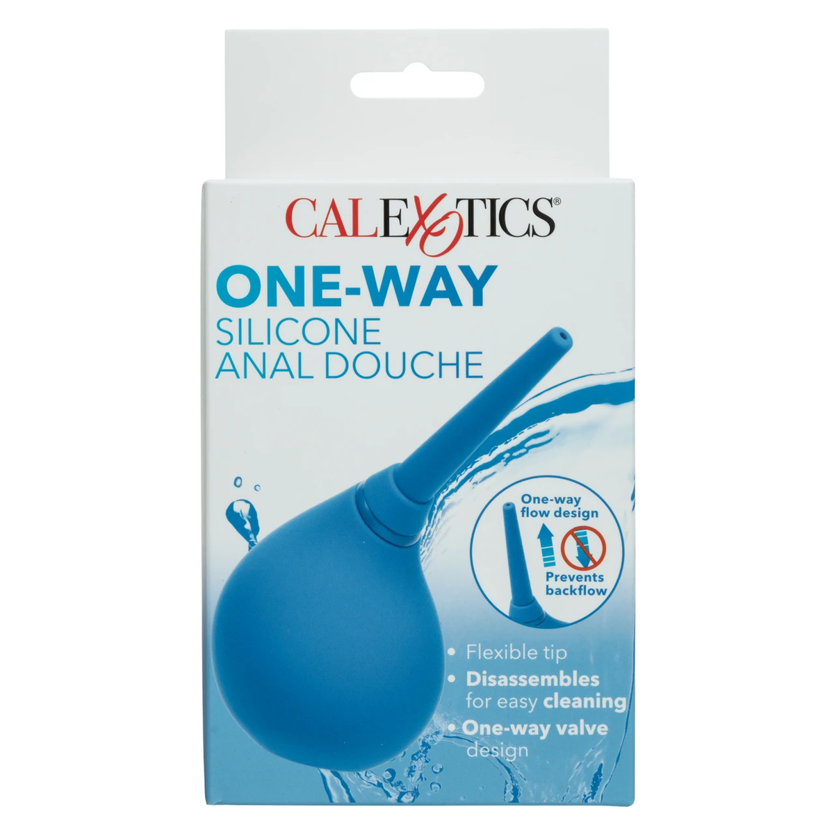 CalExotics One-Way Silicone Anal Douche — 6 fl. oz., Blue - SE0379203