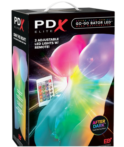 Pipedream After Dark Go-Go Bator LED Mega Masturbator, Frosted - PDRD634-20