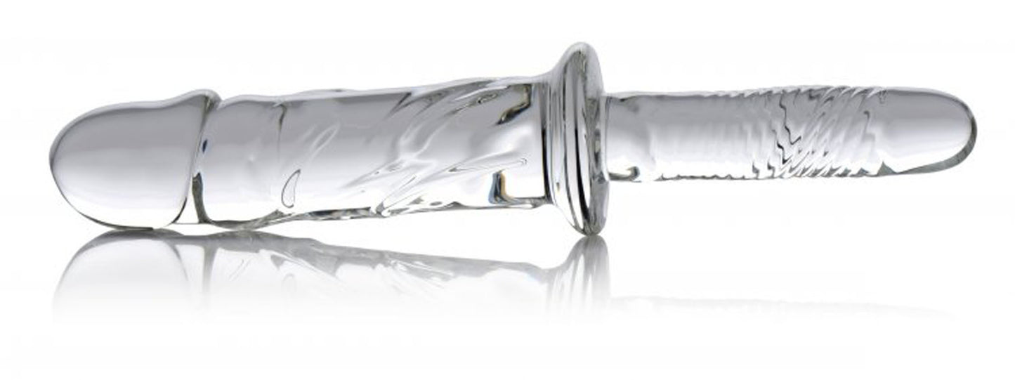 Brutus Glass Dildo Thruster - Clear by XR Brands
