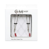 Sportsheets Sex and Mischief Ruby Black Nipple Clamps - SS510-82
