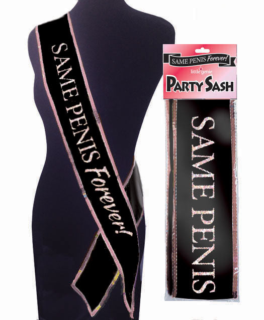 Little Genie Same Penis Forever Glitter Sash — 6 ft Adjustable - LG-NVC061