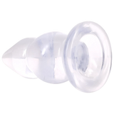 Doc Johnson Crystal Jellies Double Pop Plug — 6 in Clear - DJ0288-94-CD