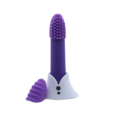 Nu Sensuelle Point Plus Bullet Vibrator — Purple, Textured Sleeves - BT-W61PU