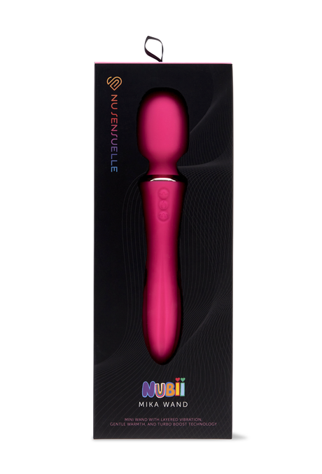 Nu Sensuelle Mika Mini Wand Vibrator — Pink, Warming & Turbo Boost - BT-NU05PK