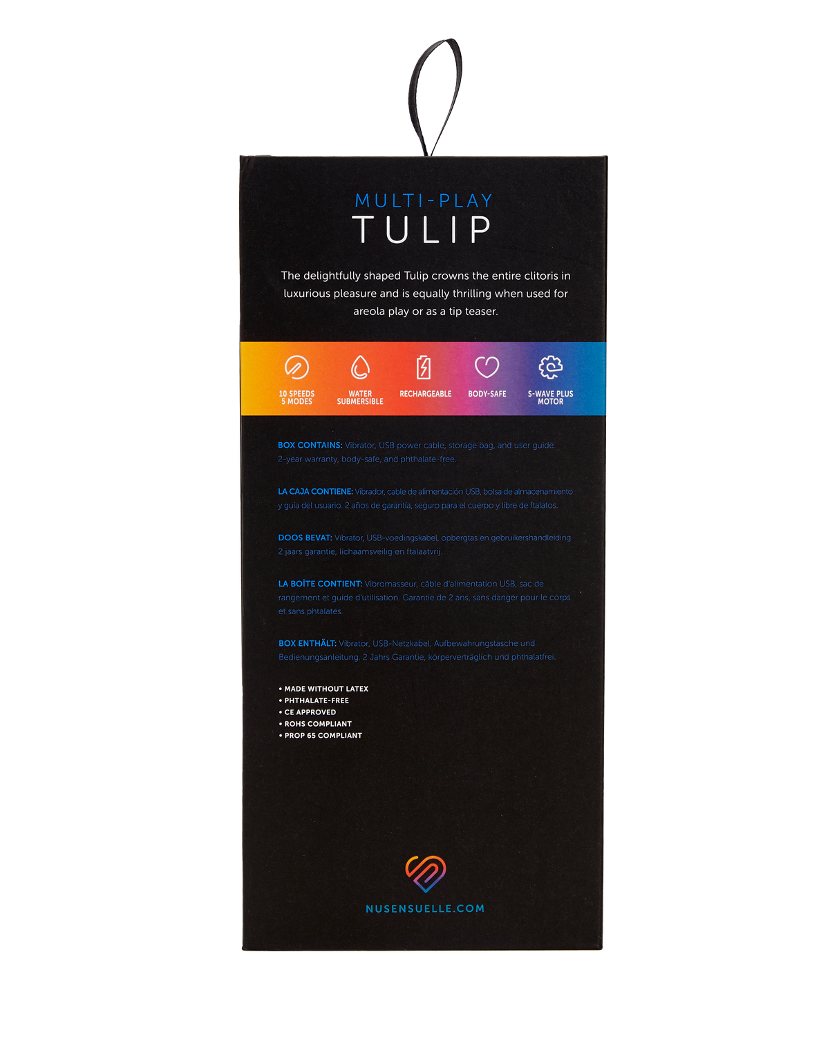 Nu Sensuelle Tulip Rechargeable Multi-Play Vibrator, Magenta - BT-W81MG