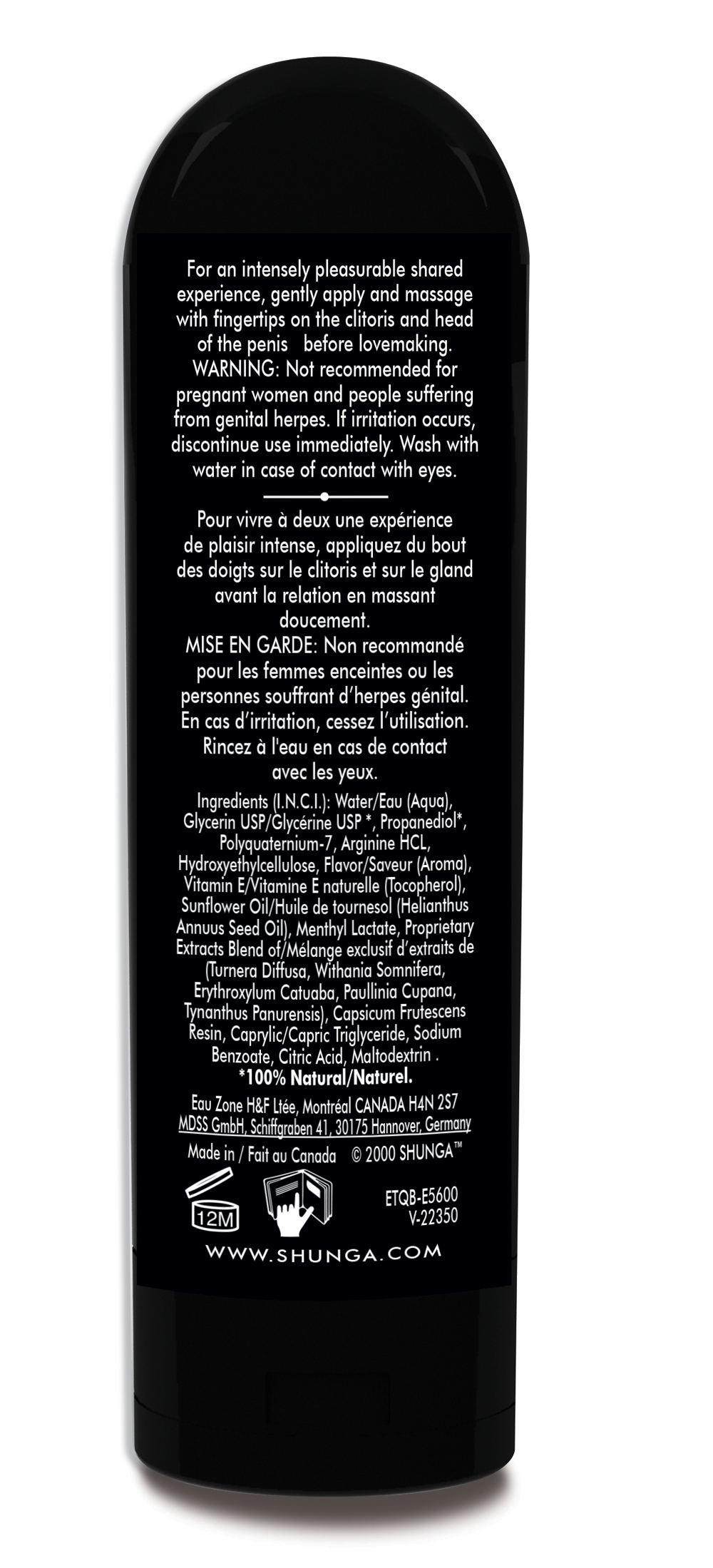 Lotus Noir - Sensitizing Gel for Lovers - 2 Fl. Oz. / 60 ml by Shunga